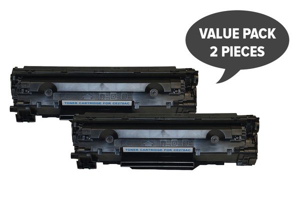 2 x CE278 HP #78A Cart326 Black Generic Toner
