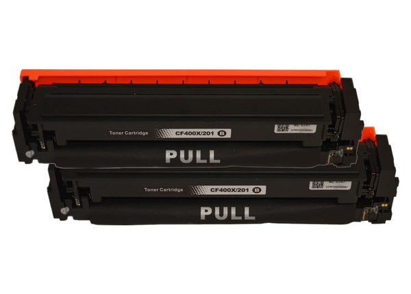 CF400X #201X Premium Generic Black Toner Cartridge x 2