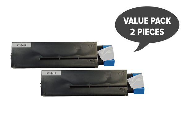 2 x 44574703 B411 Premium Generic Black Toner
