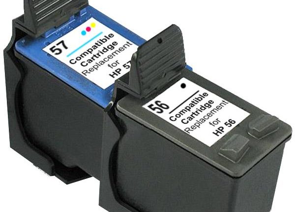 56 Remanufactured Inkjet Cartridge Set #1  2 Cartridges