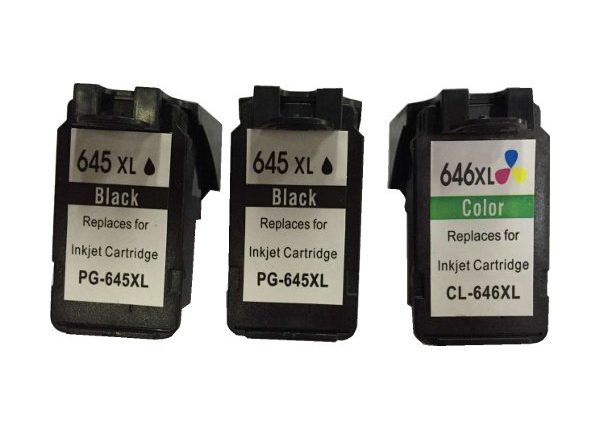 Remanufactured Value Pack (2 x PG645XL Black & 1 x CL646XL Colour) *New Chip